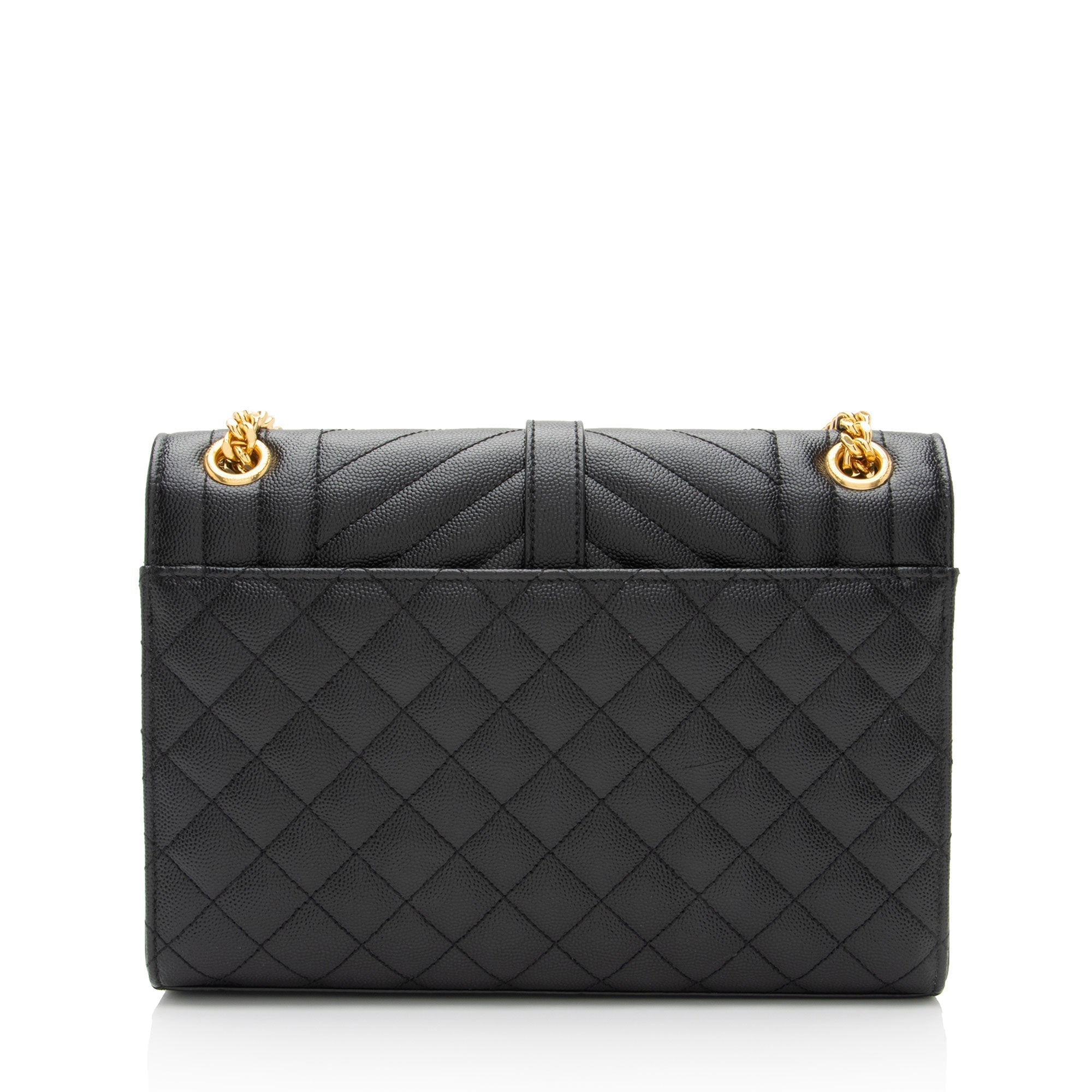 Saint Laurent Mixed Matelasse Grain de Poudre Monogram Medium Shoulder Bag (SHF-9klfDc)