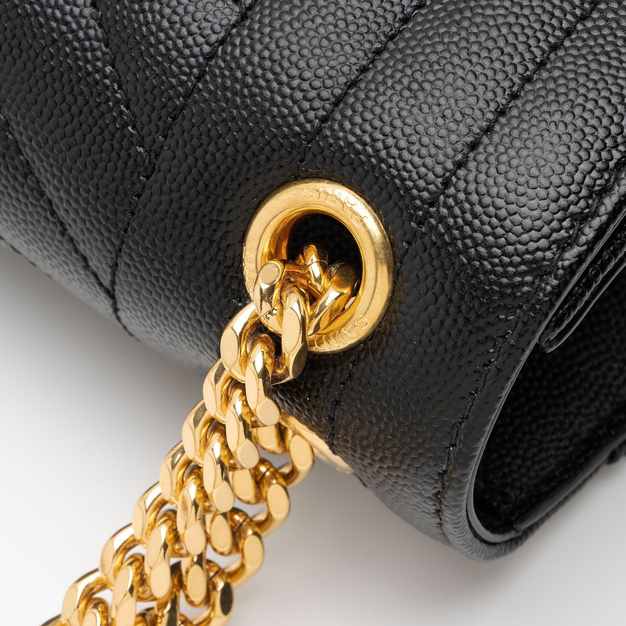 Saint Laurent Mixed Matelasse Grain de Poudre Monogram Medium Shoulder Bag (SHF-vIsSXF)