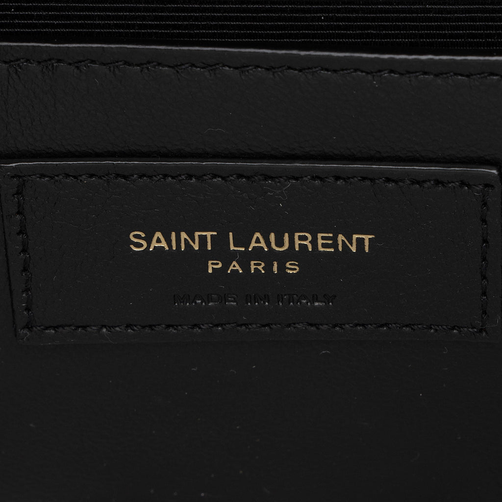 Saint Laurent Mixed Matelasse Grain de Poudre Monogram Medium Shoulder Bag (SHF-vIsSXF)