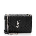 Saint Laurent Mixed Matelasse Grain de Poudre Monogram Medium Shoulder Bag (SHF-RgW8Jm)
