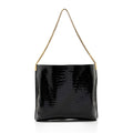 Saint Laurent Patent Croc Embossed Suzanne Medium Hobo (SHF-ob9qRW)