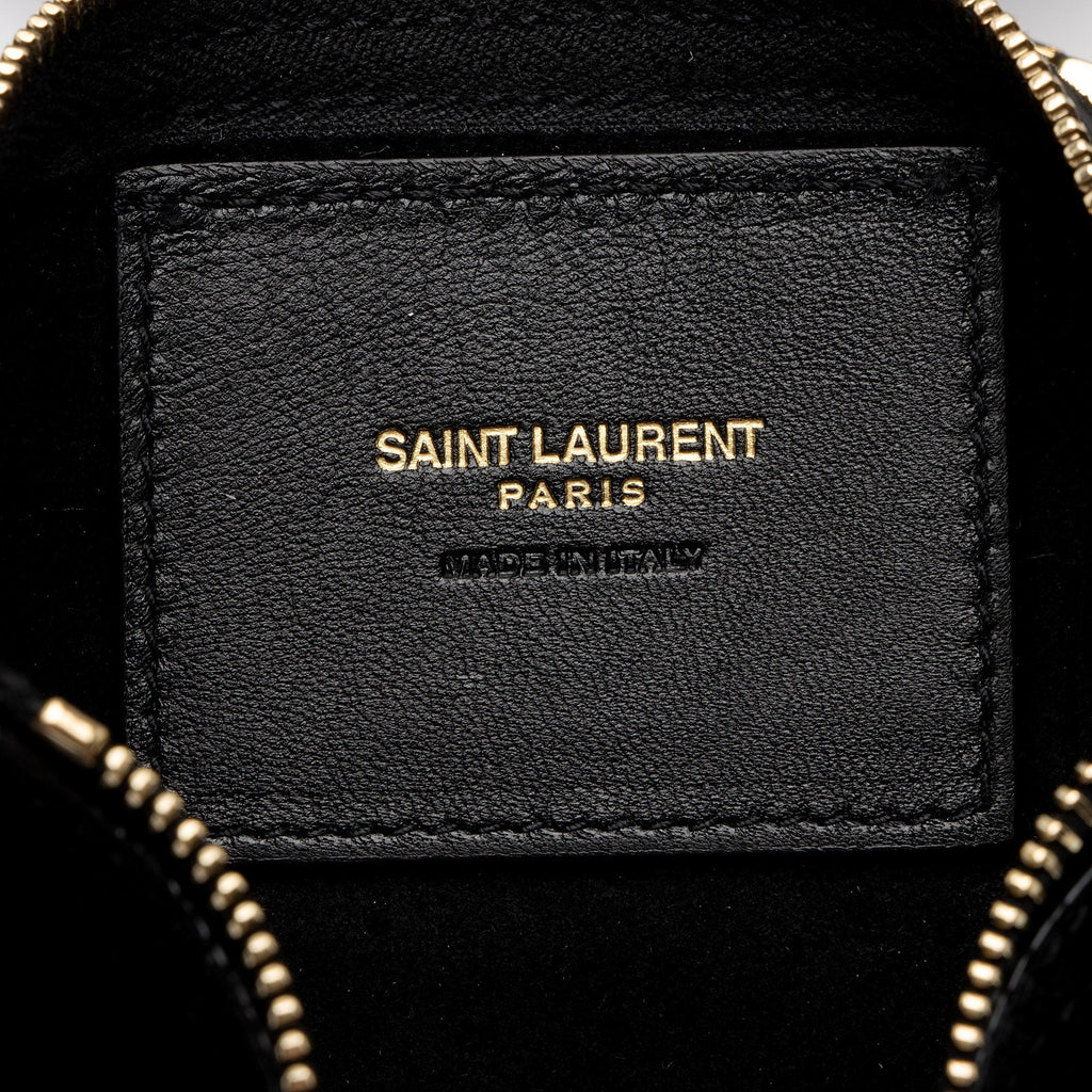 Saint Laurent Patent Croc Embossed Suzanne Medium Hobo (SHF-ob9qRW)