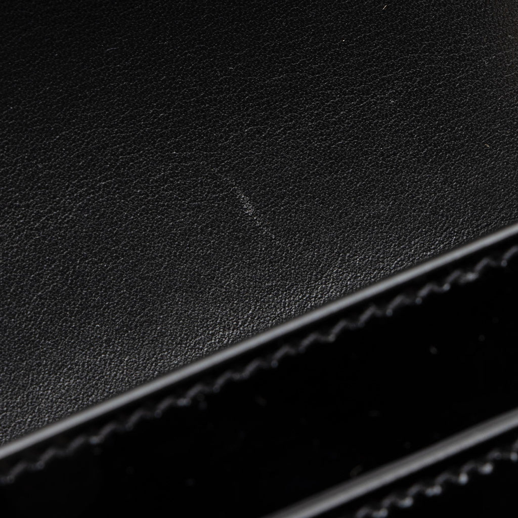 Saint Laurent Patent Leather Monogram Cassandra Medium Chain Bag (SHF-23411)