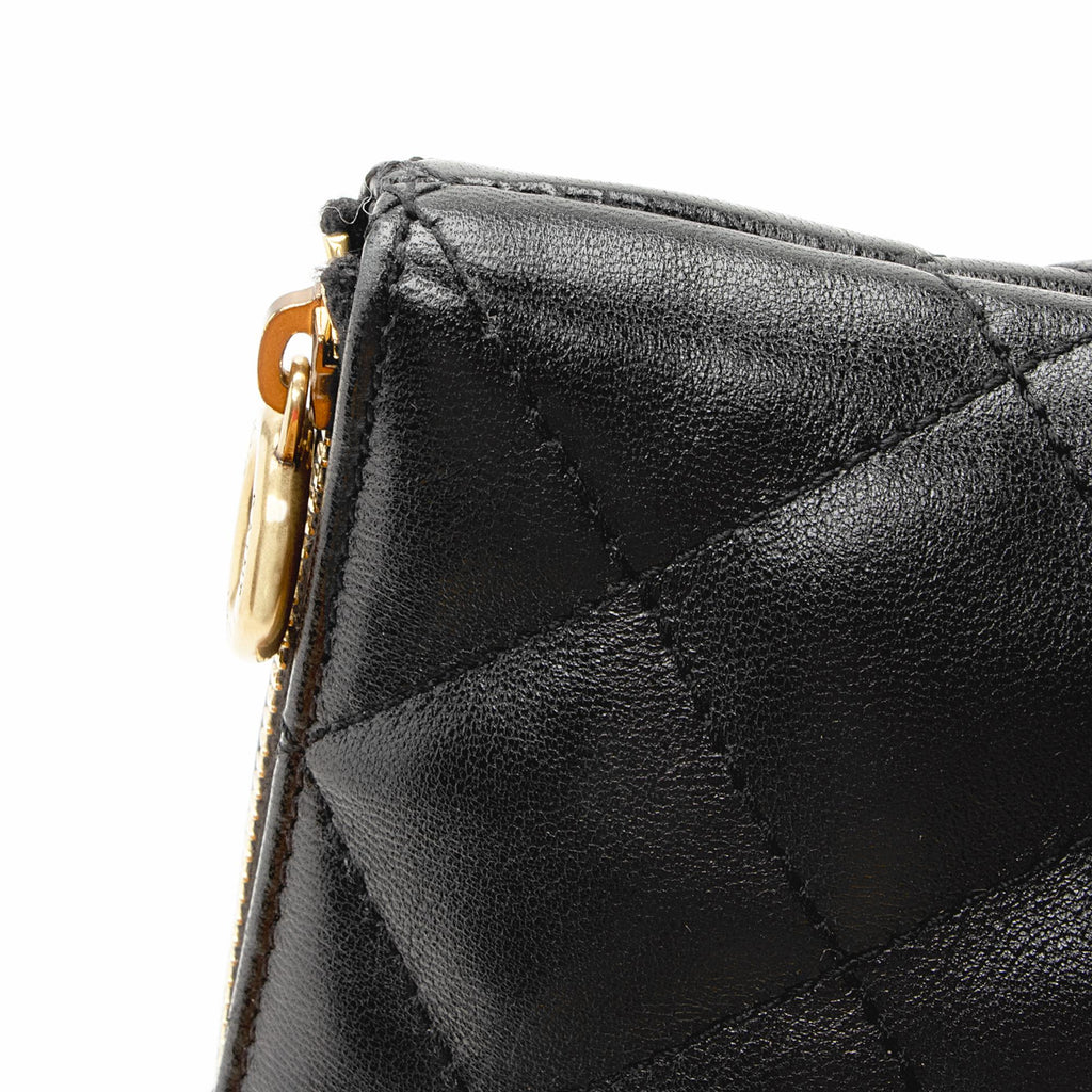 Saint Laurent Quilted Lambskin Pouch (SHF-22668)