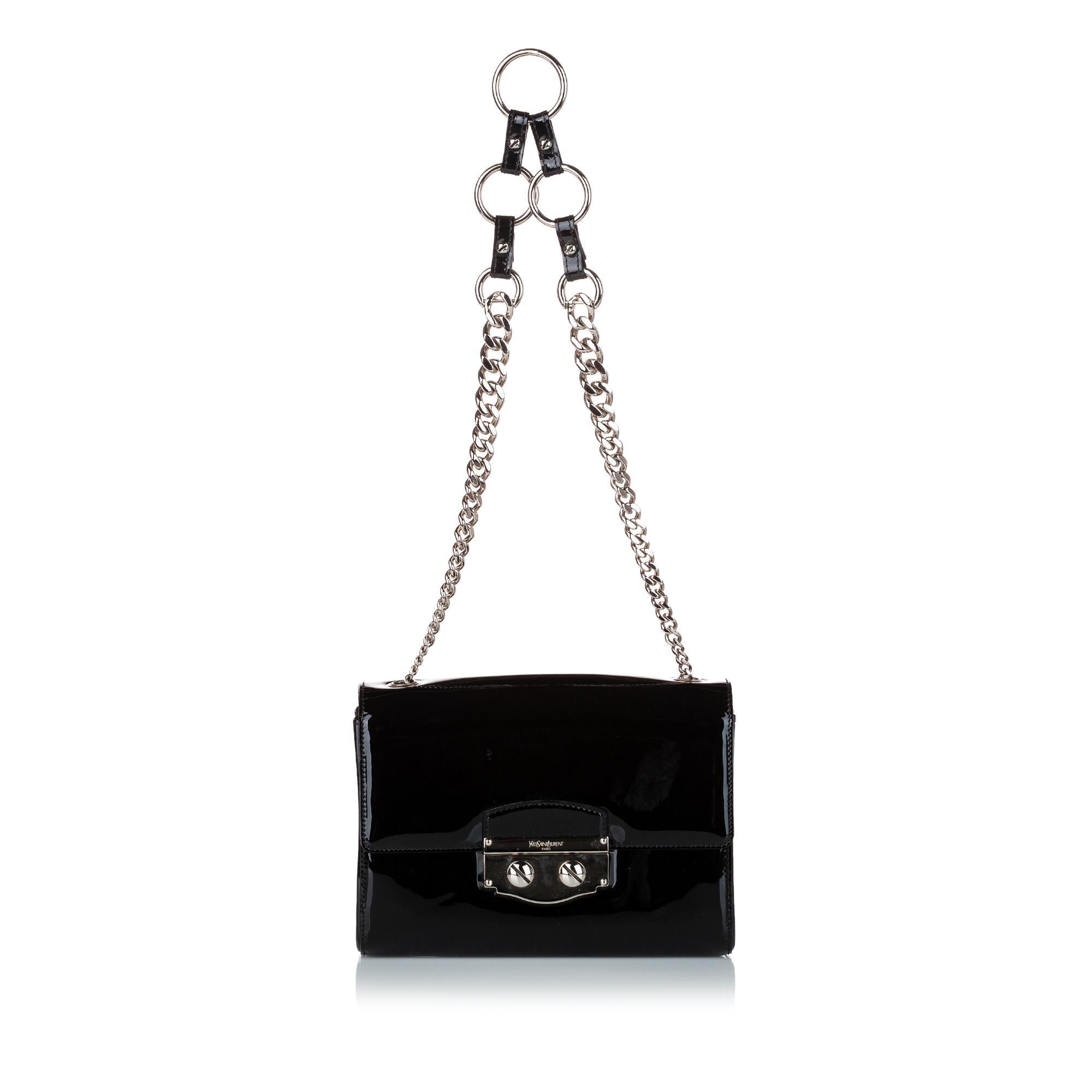 Saint Laurent Sac Le Sixieme Patent Leather Shoulder Bag (SHG-30749)