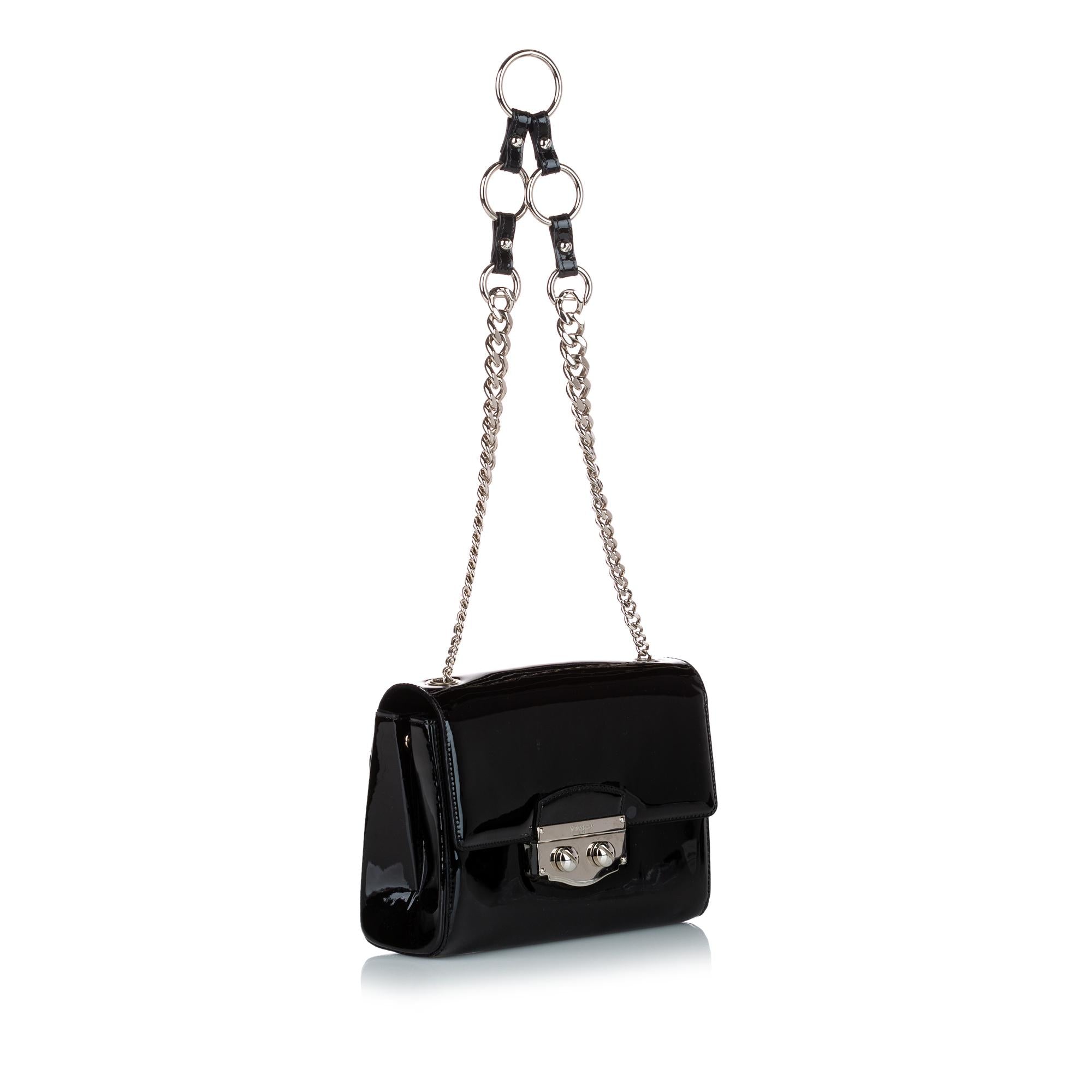 Saint Laurent Sac Le Sixieme Patent Leather Shoulder Bag (SHG-30749)