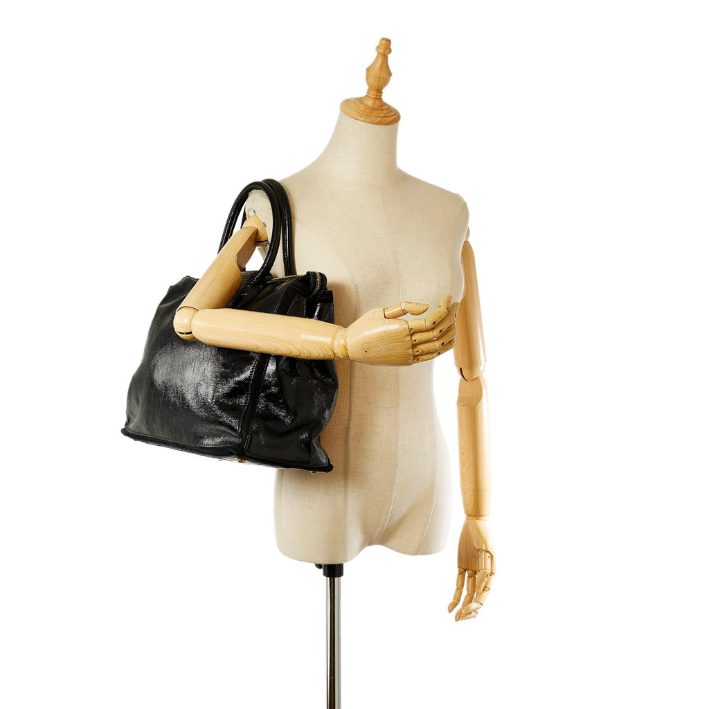 Saint Laurent Sac Muse Patent Leather Handbag (SHG-21584)