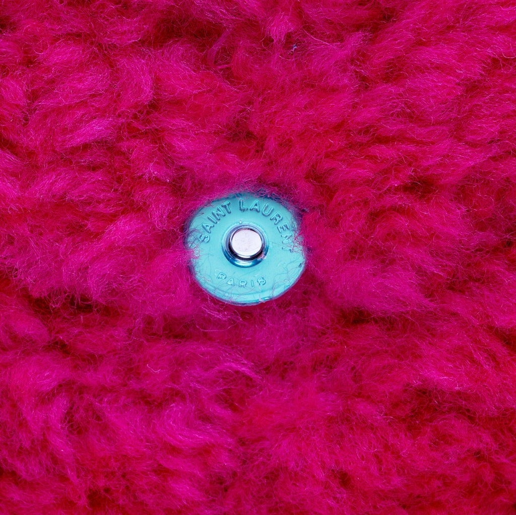 Saint Laurent Shearling Puffer LouLou Clutch (SHF-ykqS9v)