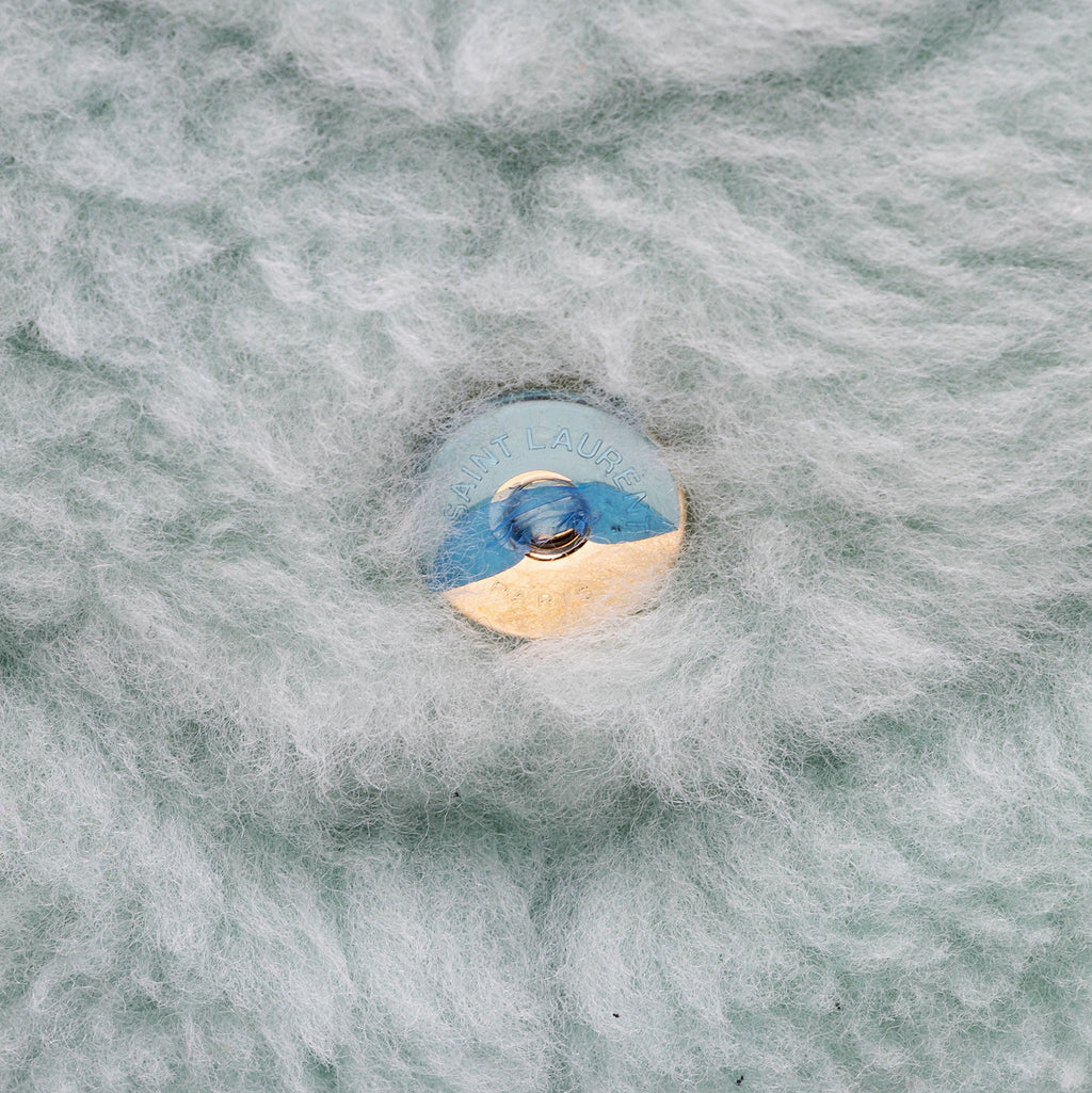 Saint Laurent Shearling Puffer LouLou Clutch (SHF-viZusu)