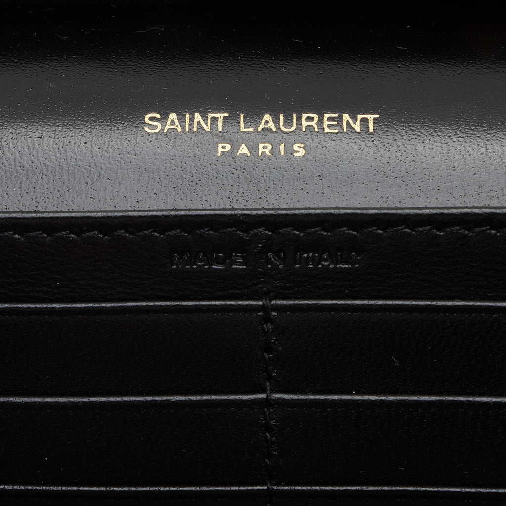 Saint Laurent Smooth Calfskin Monogram Cassandre Chain Wallet (SHF-O6MCNA)