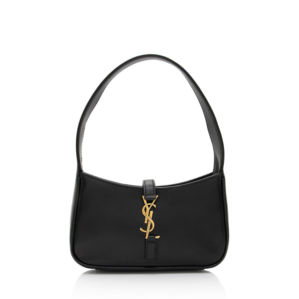Saint Laurent Smooth Calfskin Monogram Le 5 A 7 Mini Hobo (SHF-zn70qi)
