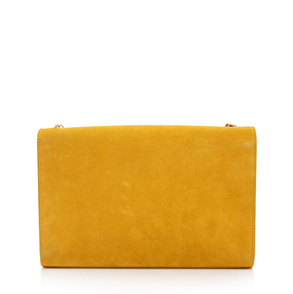 Saint Laurent Suede Monogram Kate Tassel Medium Shoulder Bag (SHF-ODWp7x)
