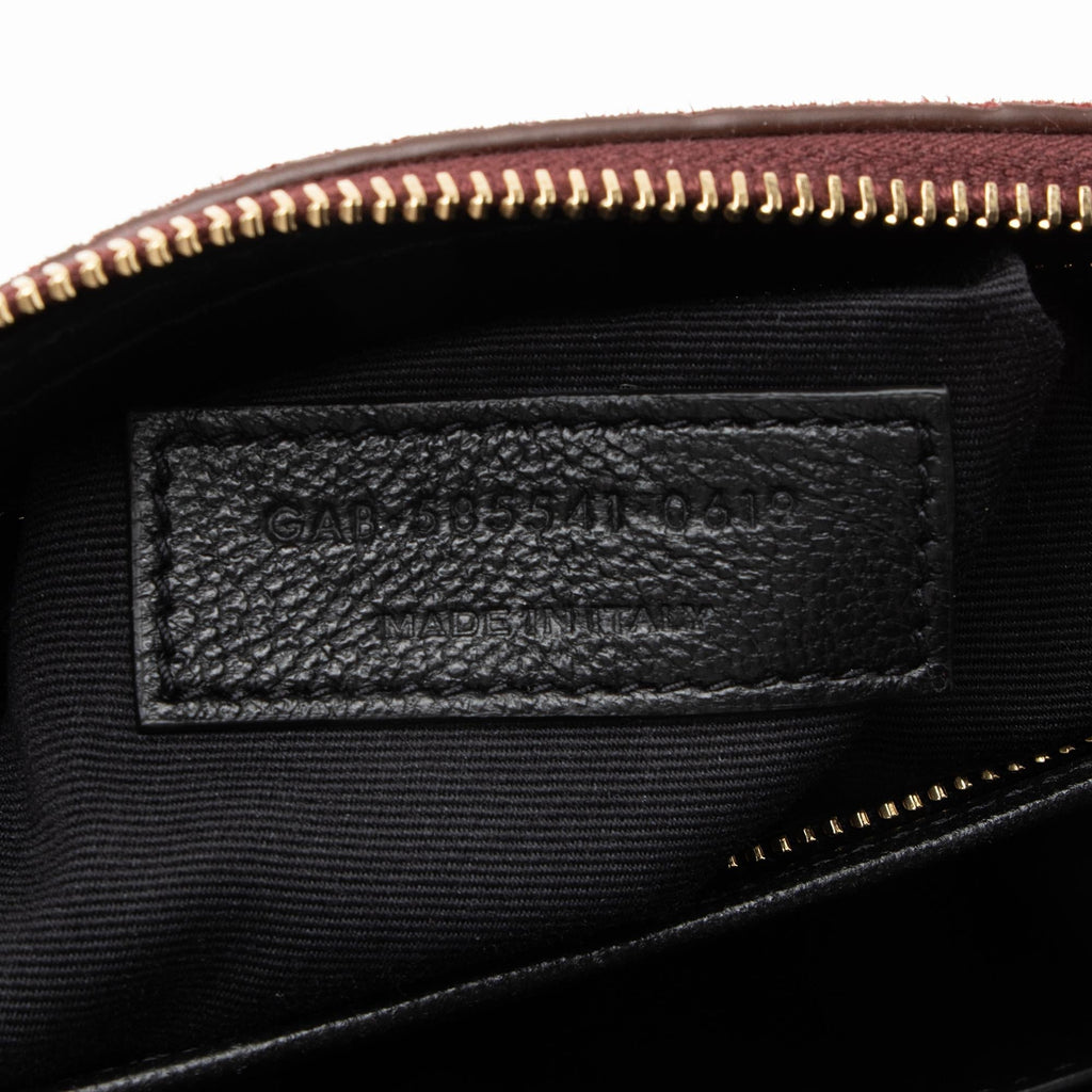 Saint Laurent Suede Monogram King Palm Crossbody Bag (SHF-23057)