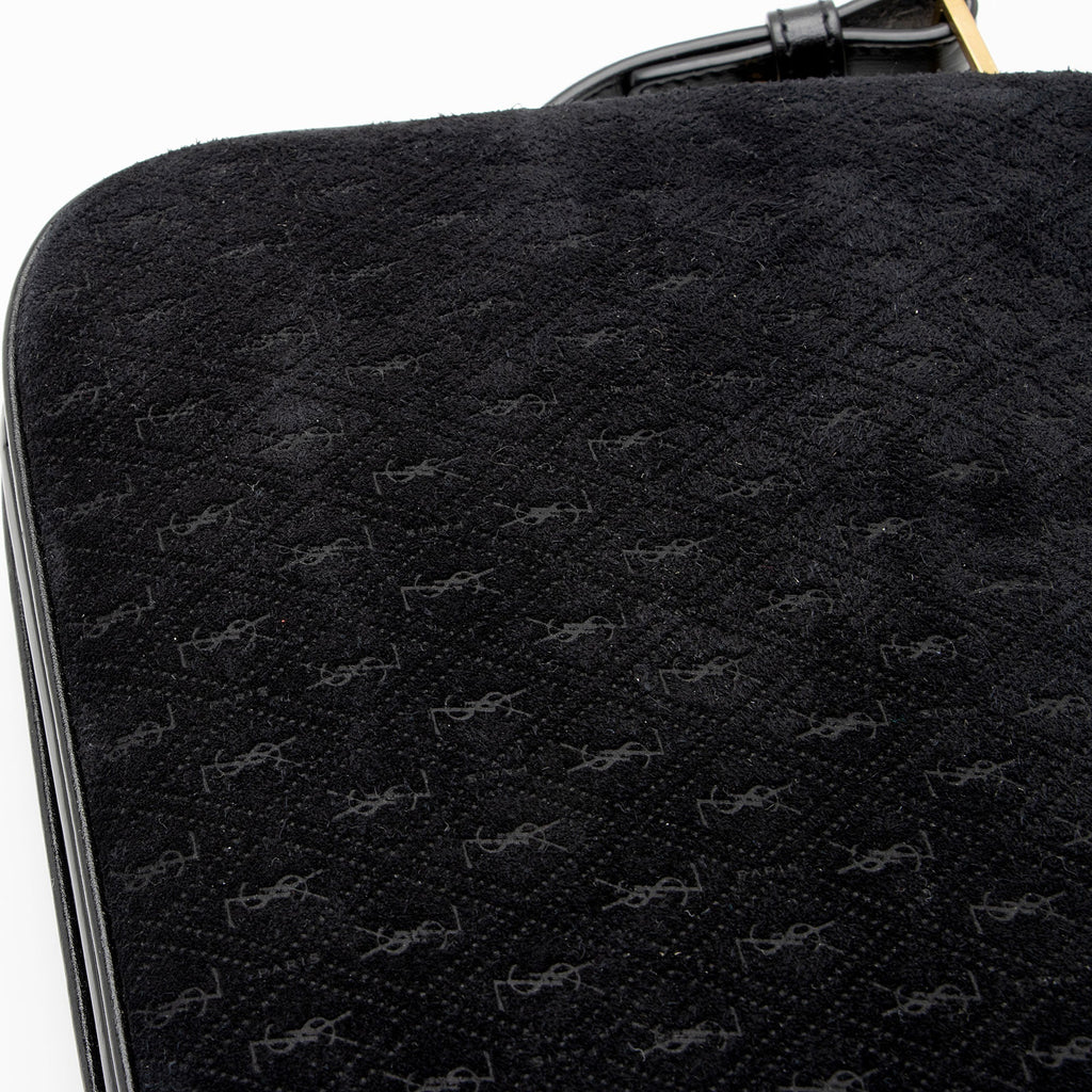 Saint Laurent Suede Monogram King Palm Crossbody Bag (SHF-eGBpnw)