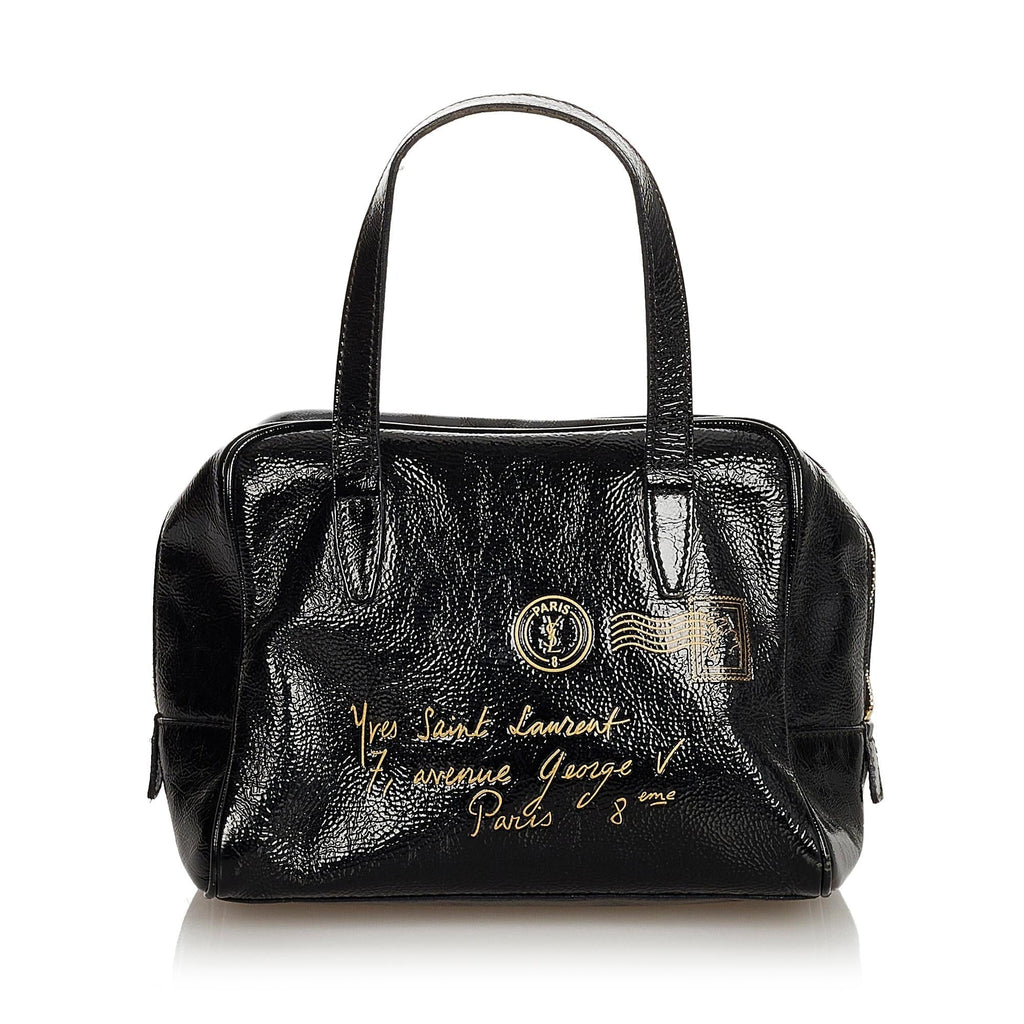 Saint Laurent Y Mail Patent Leather Handbag (SHG-25706)