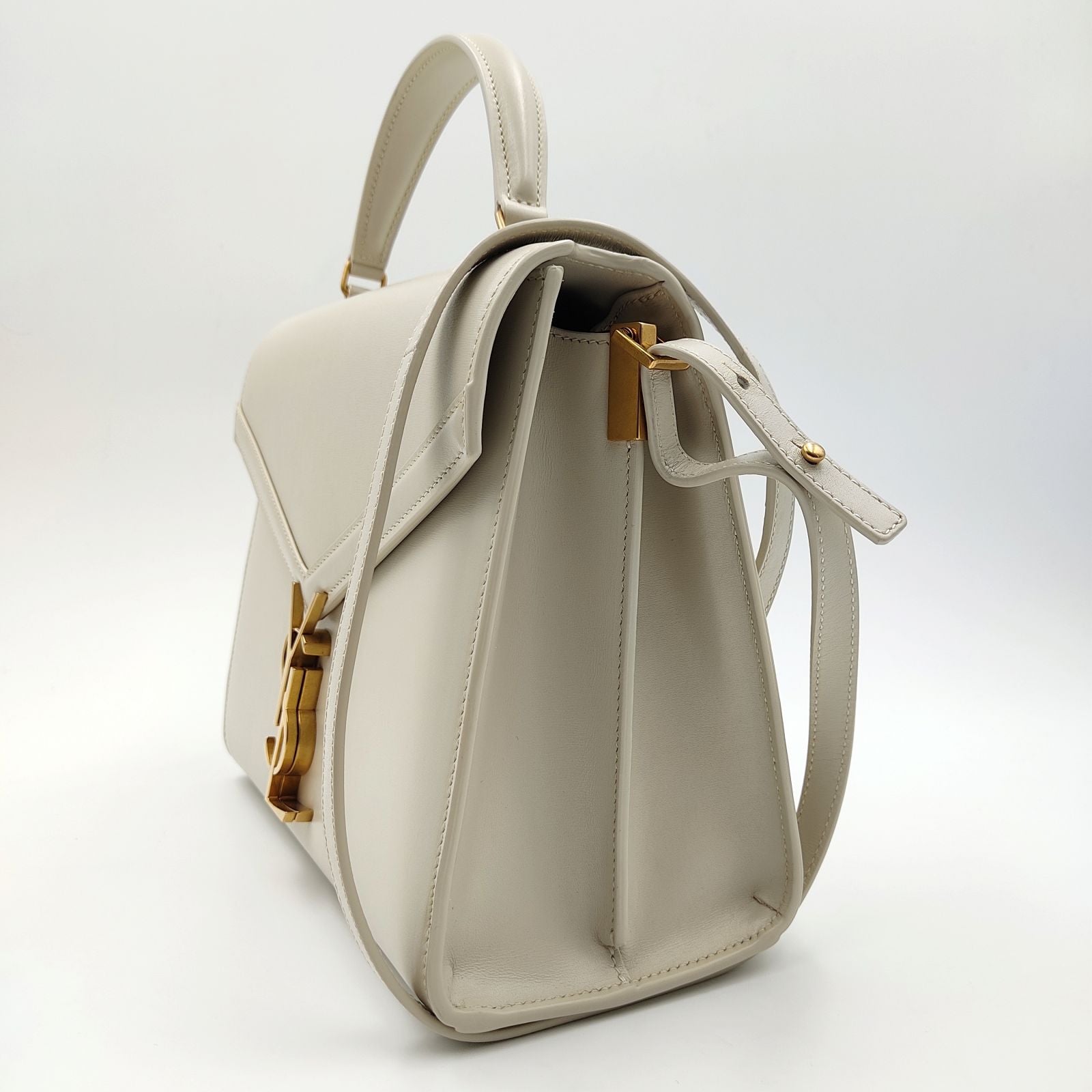 SAINT LAURENT Saint Laurent Cassandra Medium bag in beige leather new collection