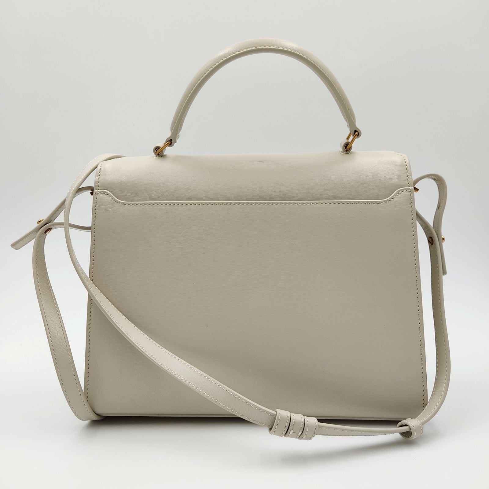 SAINT LAURENT Saint Laurent Cassandra Medium bag in beige leather new collection