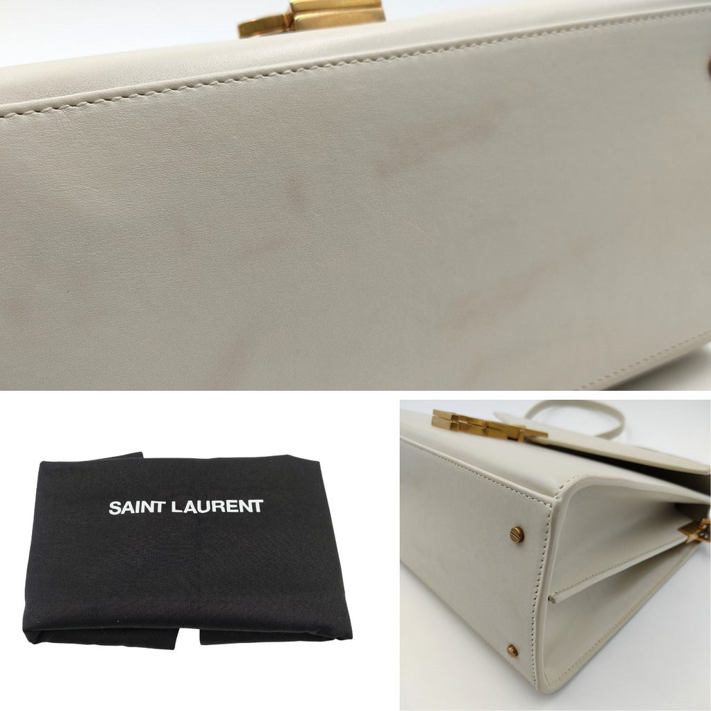 SAINT LAURENT Saint Laurent Cassandra Medium bag in beige leather new collection