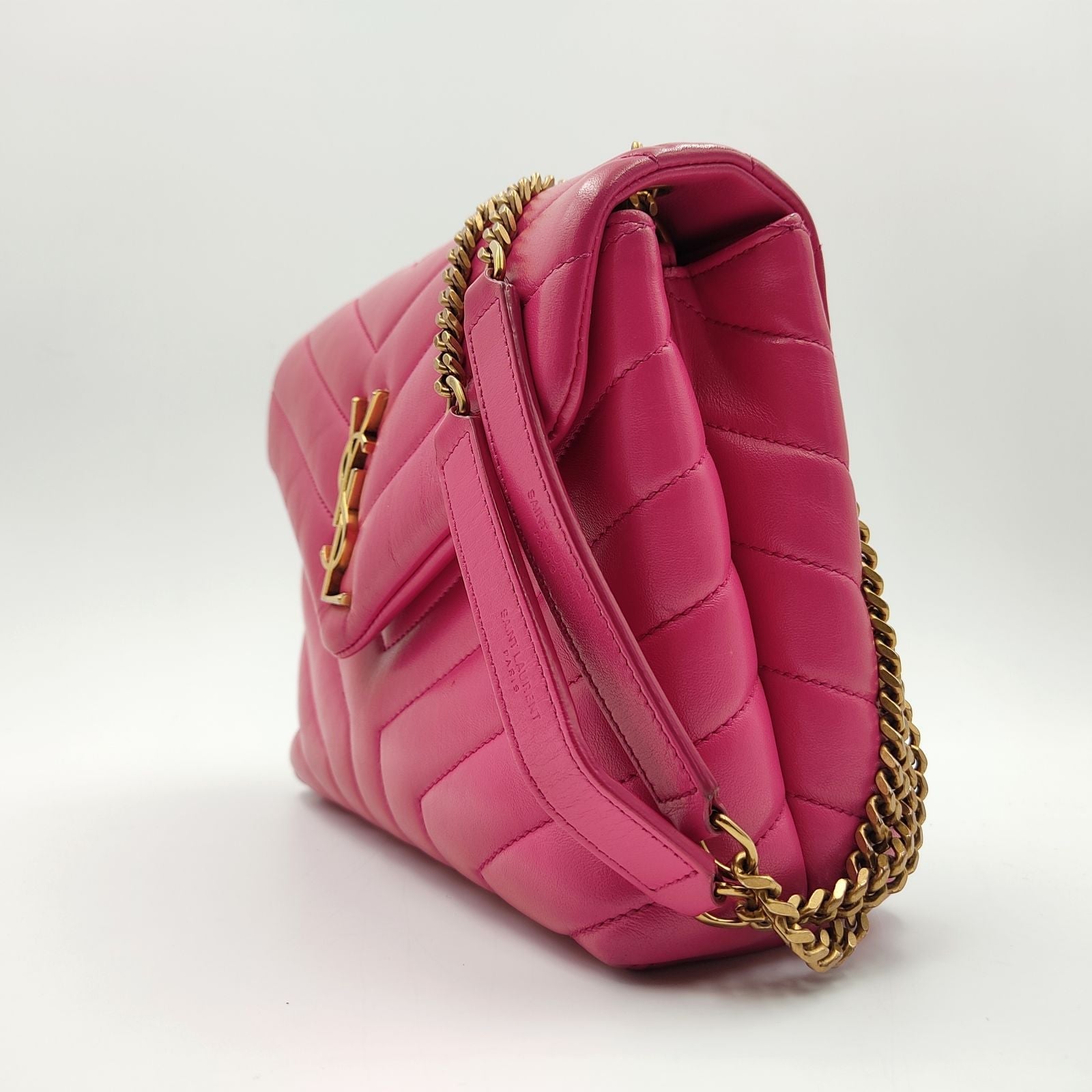 SAINT LAURENT Saint Laurent Loulou bag in fuchsia quilted leather