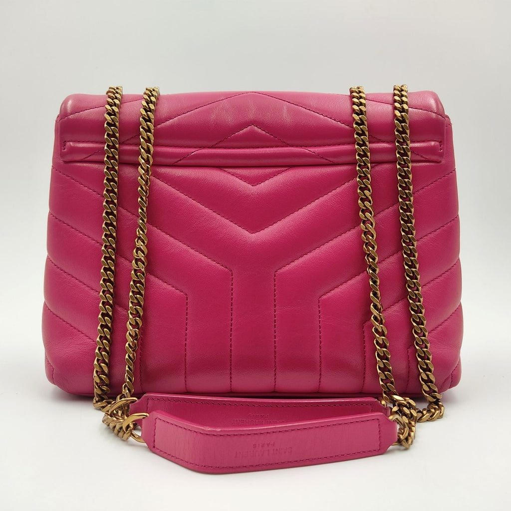 SAINT LAURENT Saint Laurent Loulou bag in fuchsia quilted leather