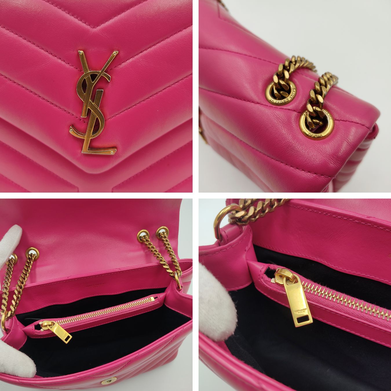 SAINT LAURENT Saint Laurent Loulou bag in fuchsia quilted leather