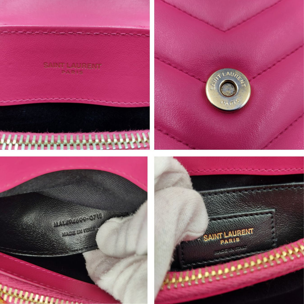 SAINT LAURENT Saint Laurent Loulou bag in fuchsia quilted leather