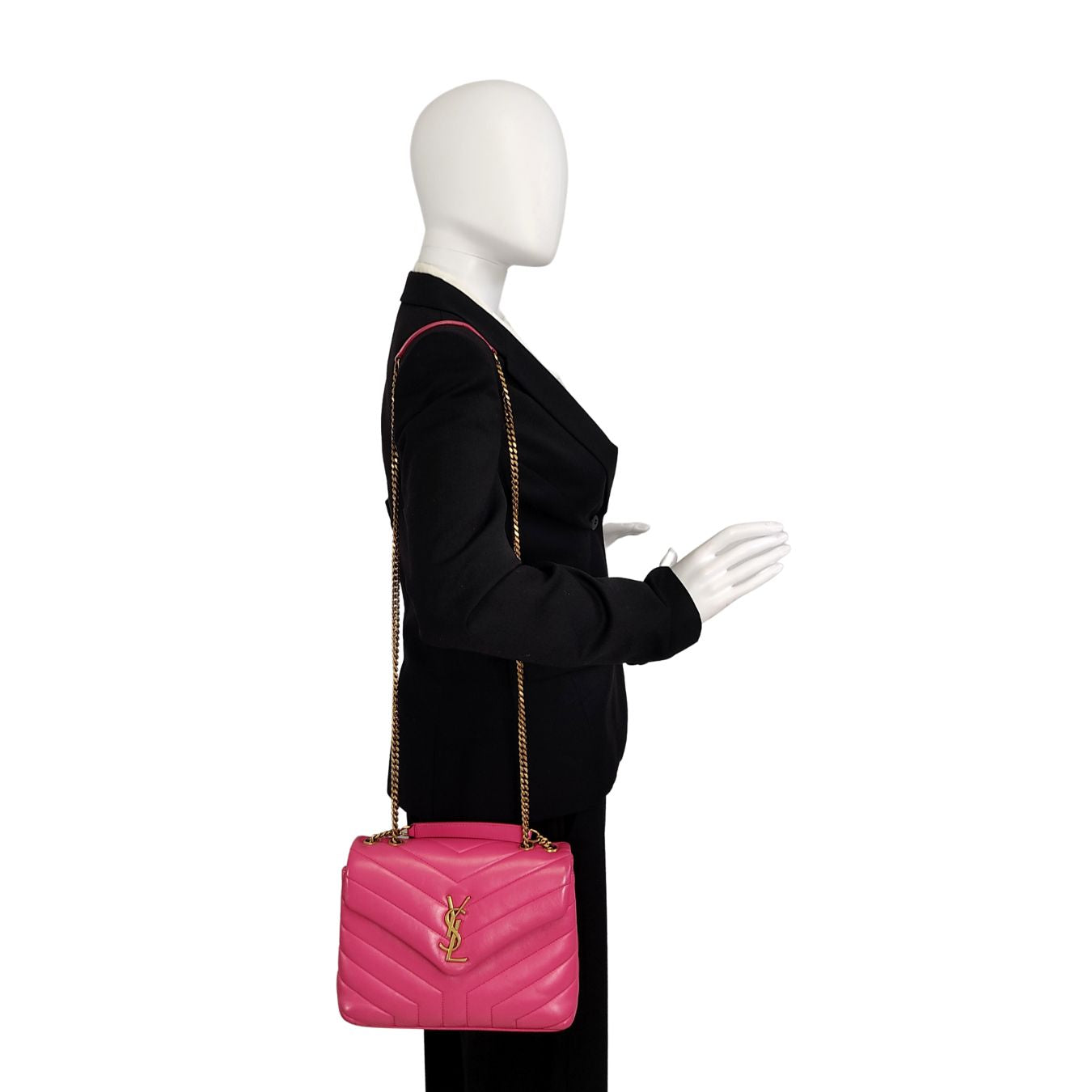 SAINT LAURENT Saint Laurent Loulou bag in fuchsia quilted leather