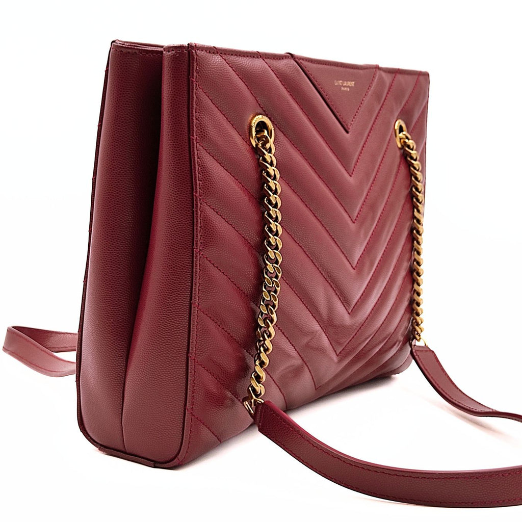 SAINT LAURENT Saint Laurent Tribeca shoulder bag in burgundy leather