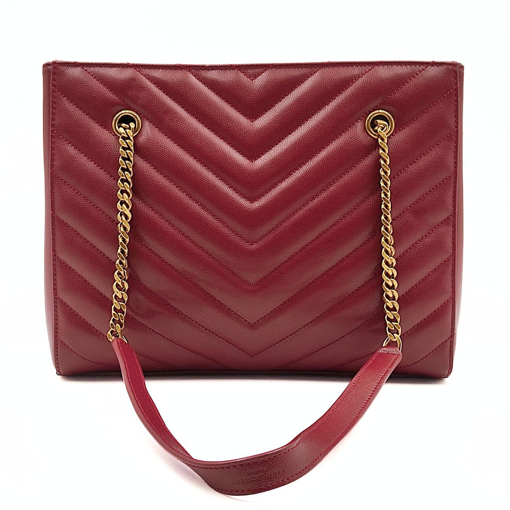 SAINT LAURENT Saint Laurent Tribeca shoulder bag in burgundy leather