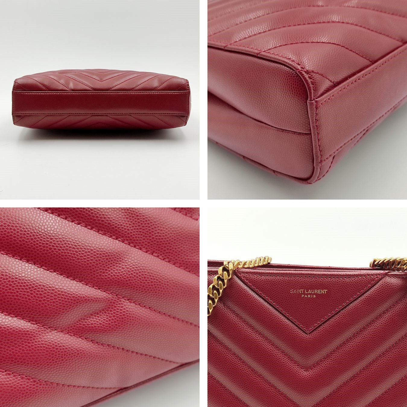 SAINT LAURENT Saint Laurent Tribeca shoulder bag in burgundy leather