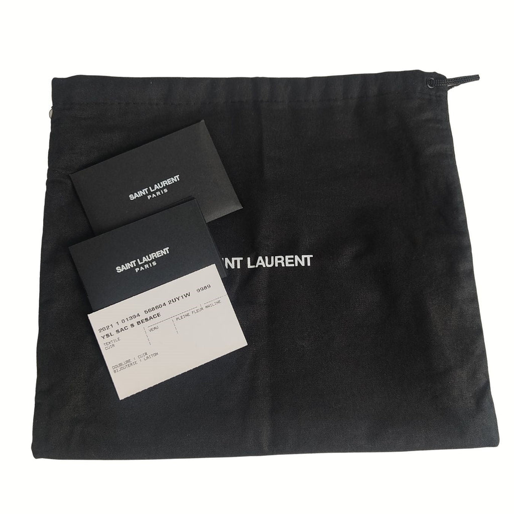 SAINT LAURENT Saint Laurent Le Monogramme shoulder bag in beige coated canvas