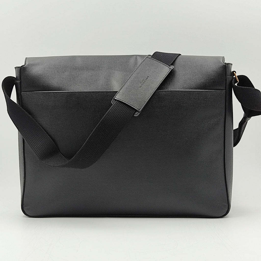 SAINT LAURENT Saint Laurent business shoulder bag in black leather