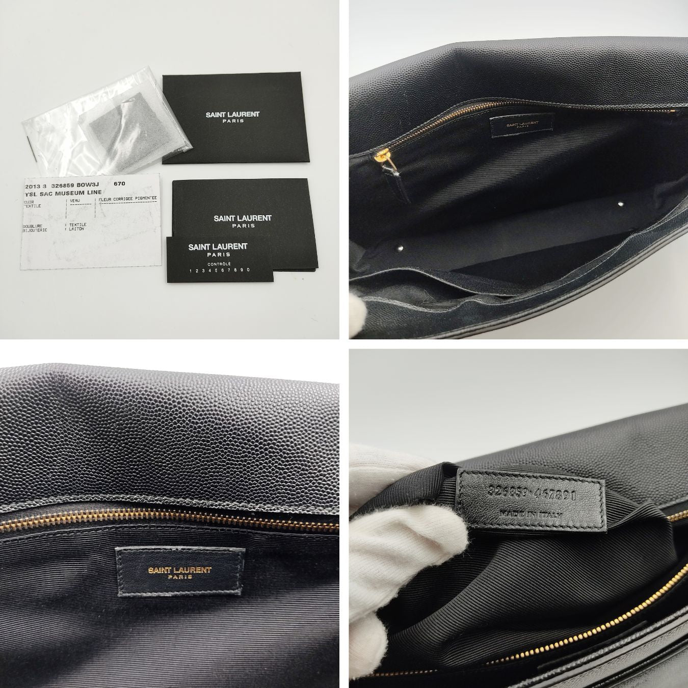 SAINT LAURENT Saint Laurent business shoulder bag in black leather