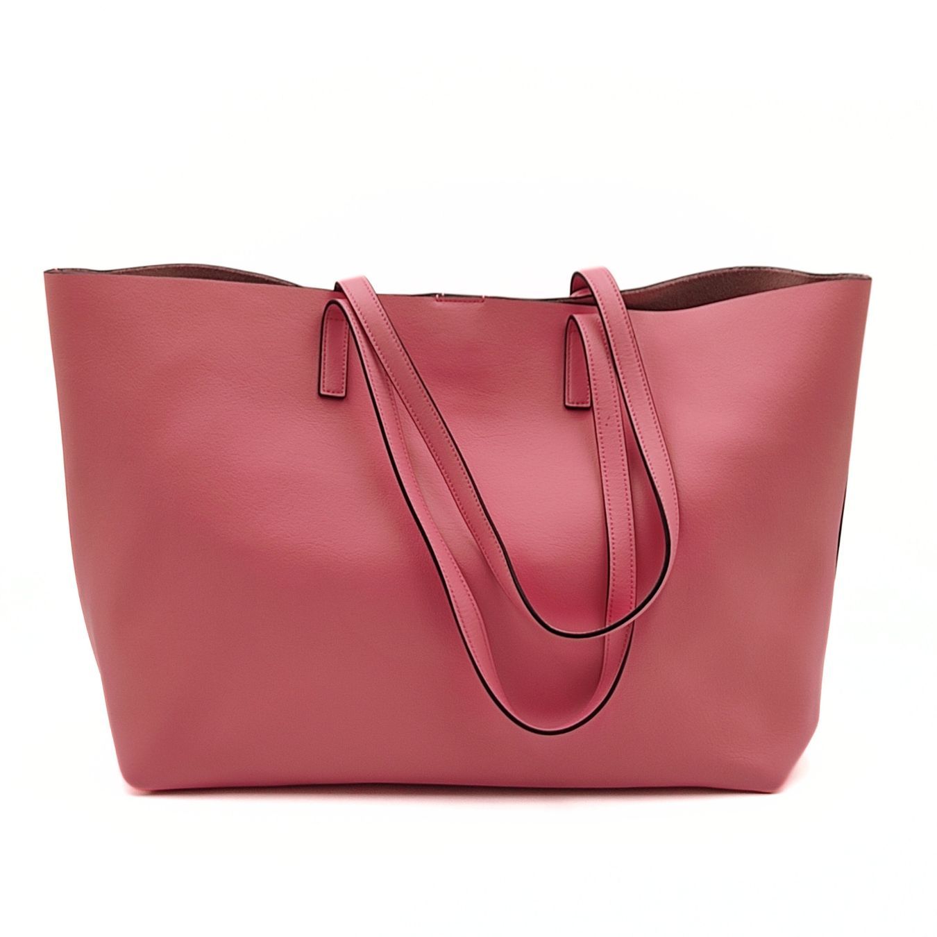 SAINT LAURENT Saint Laurent shopper bag with pochette in pink leather