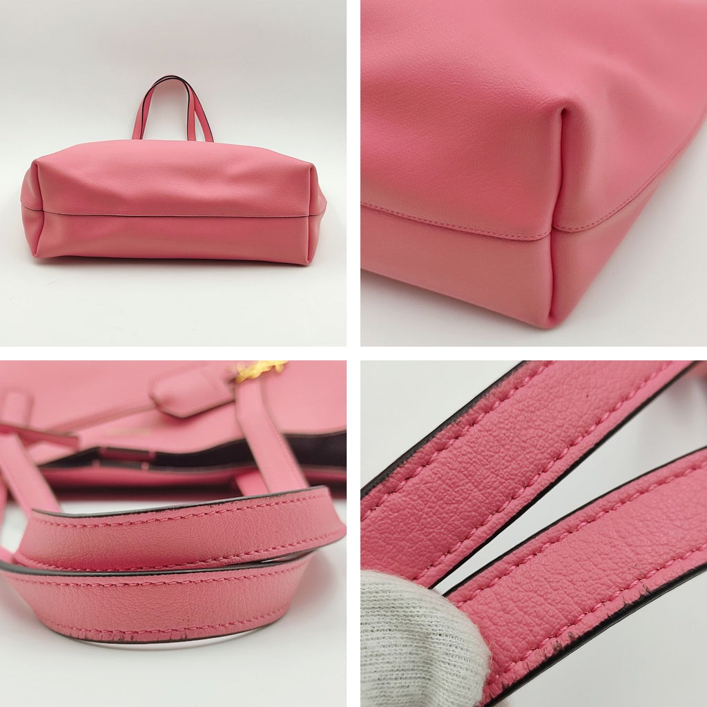SAINT LAURENT Saint Laurent shopper bag with pochette in pink leather