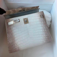 Hermès Birkin 25 Blanc Himalaya Crocodile Bag PHW
