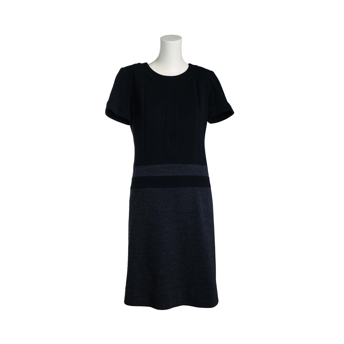 Chanel dress in black and anthracite gray wool - M - 2000s