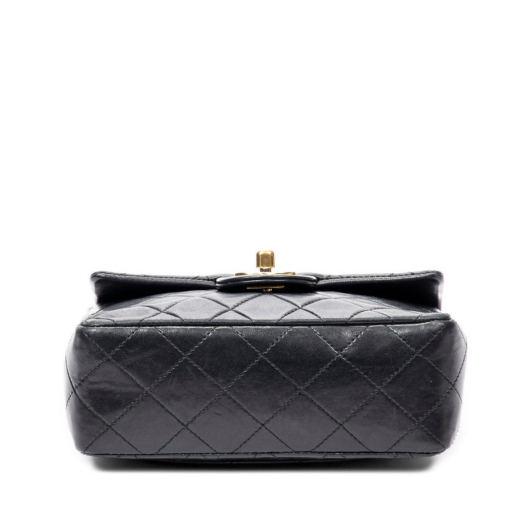 CHANEL Mini Classic Lambskin Square Single Flap Crossbody Bag