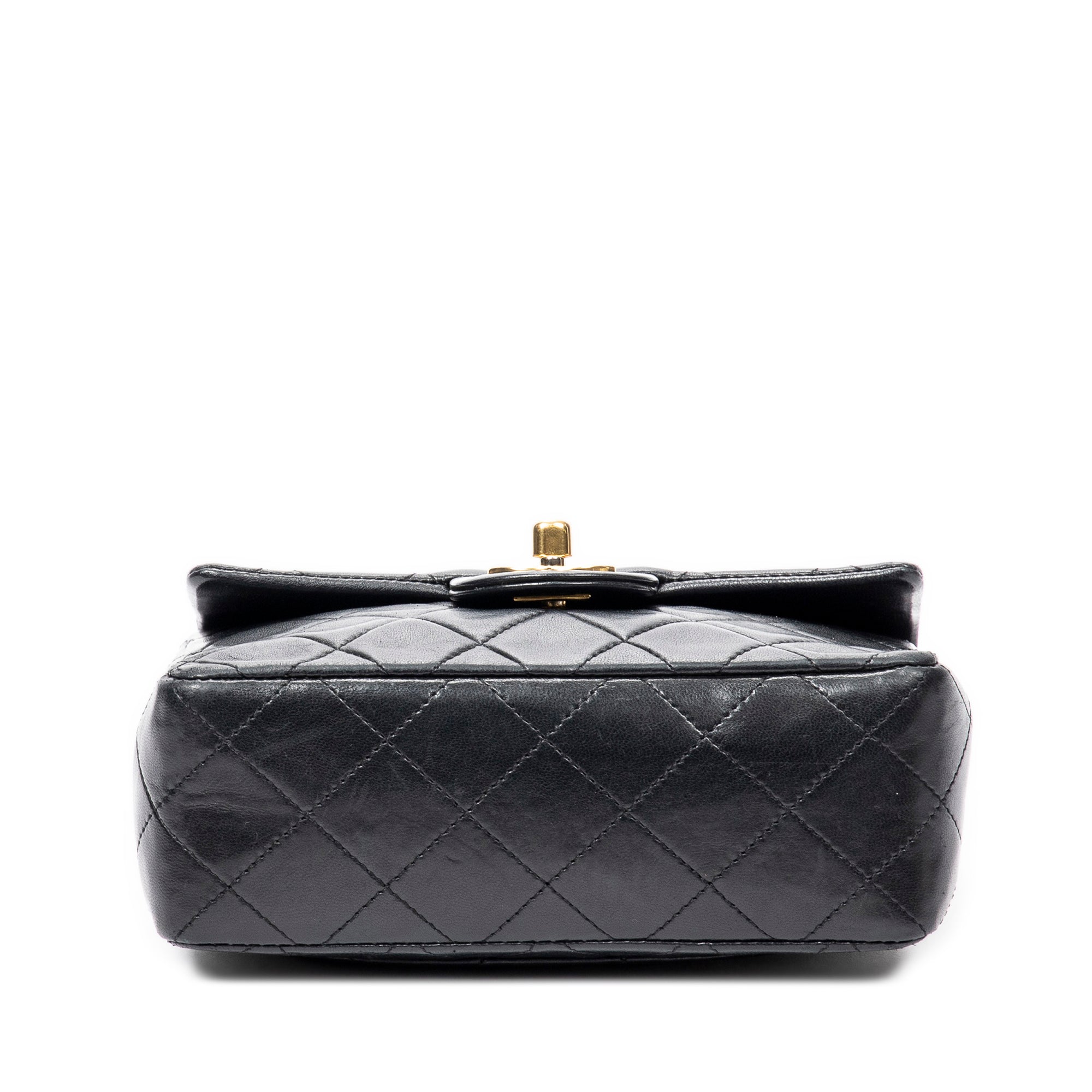 CHANEL Mini Classic Lambskin Square Single Flap Crossbody Bag