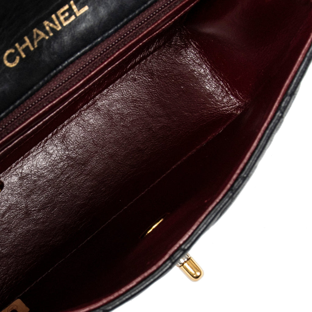 CHANEL Mini Classic Lambskin Square Single Flap Crossbody Bag