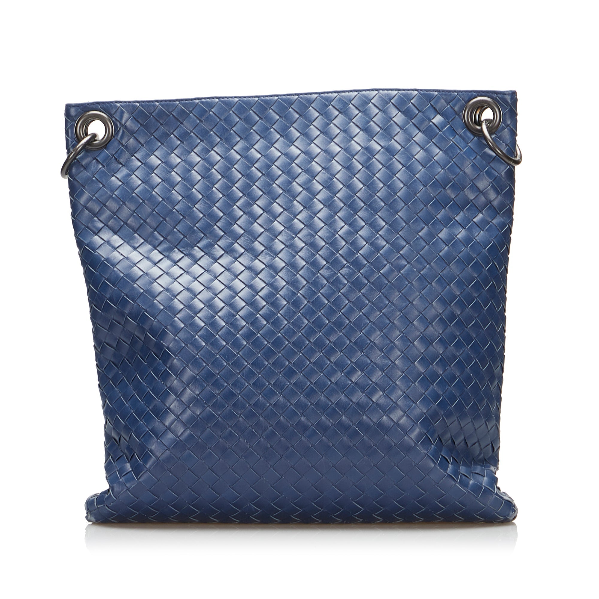 Bottega Veneta Intrecciato Crossbody Bag Blue