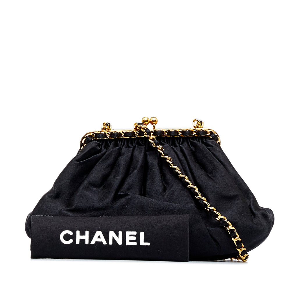CHANEL Satin Frame Crossbody Bag