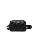 Gucci GG Marmont Square Belt Bag Black Matelassé