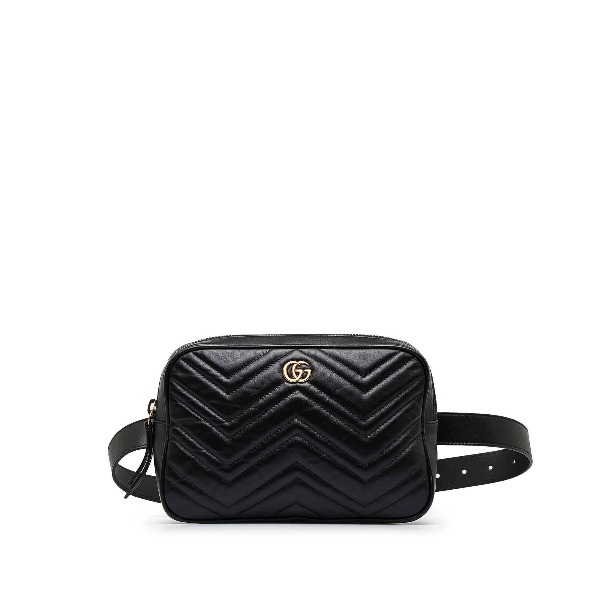 Gucci GG Marmont Square Belt Bag Black Matelassé