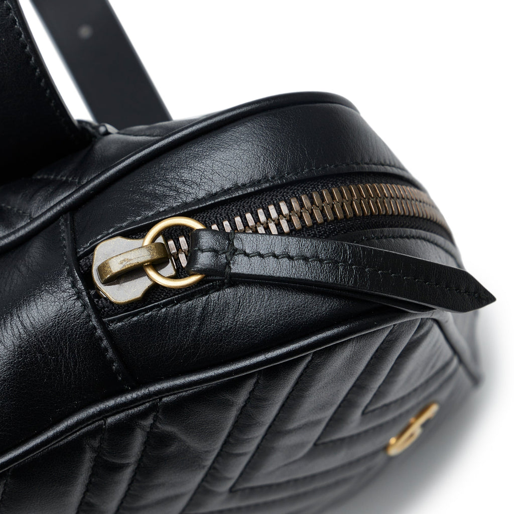 Gucci GG Marmont Square Belt Bag Black Matelassé