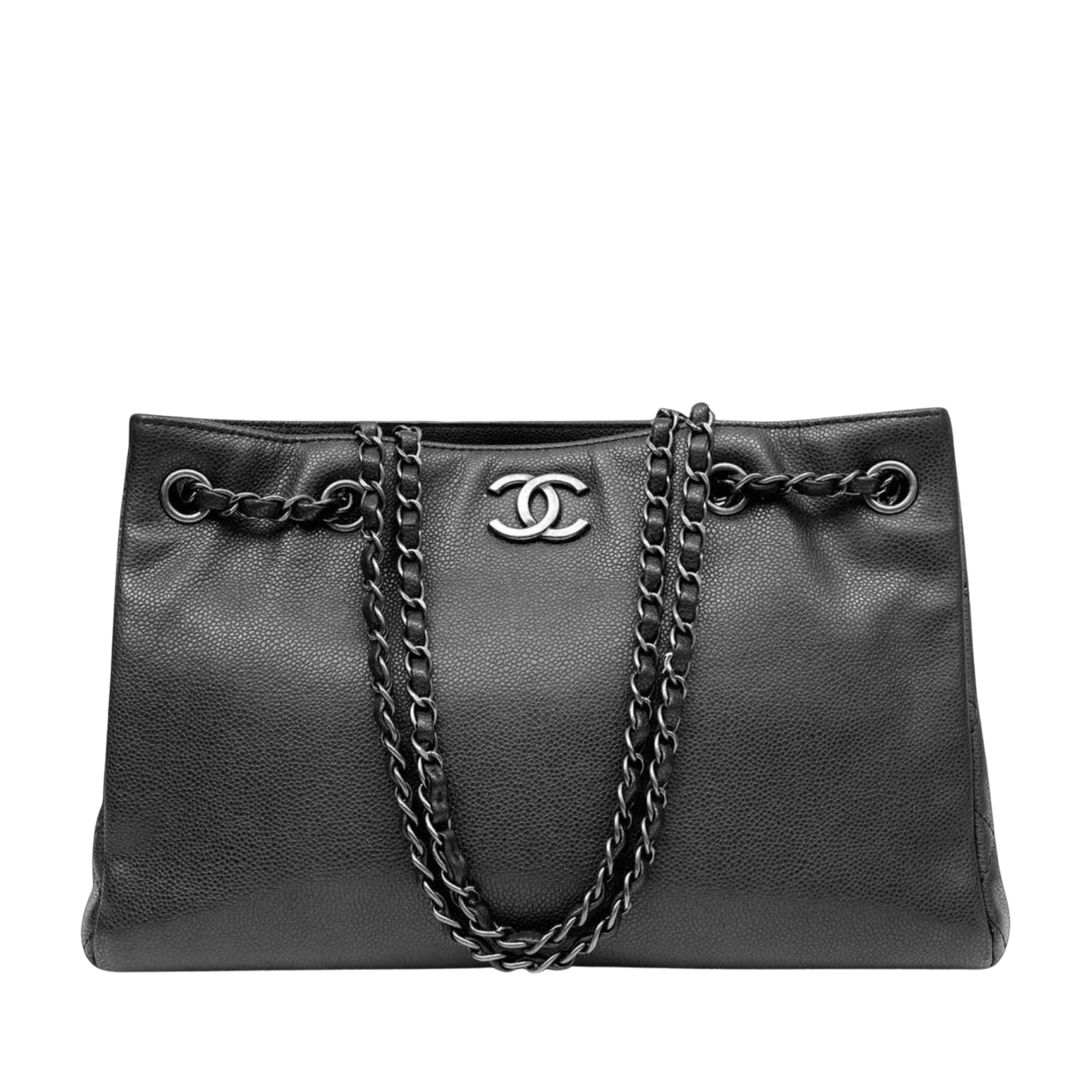 Chanel Slate Gray Tote w/ Gunmetal Hardware