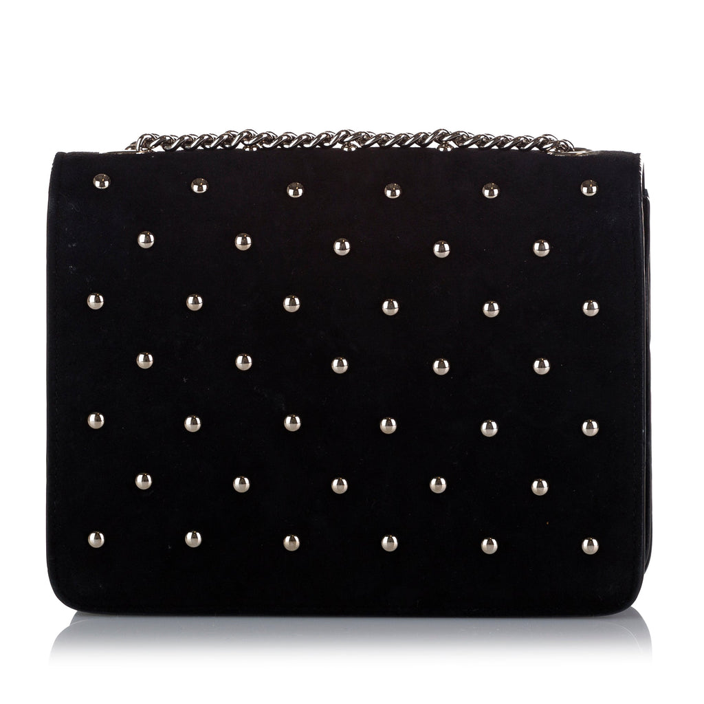 Gucci Chrystal Interlocking G Crossbody Bag Black Suede