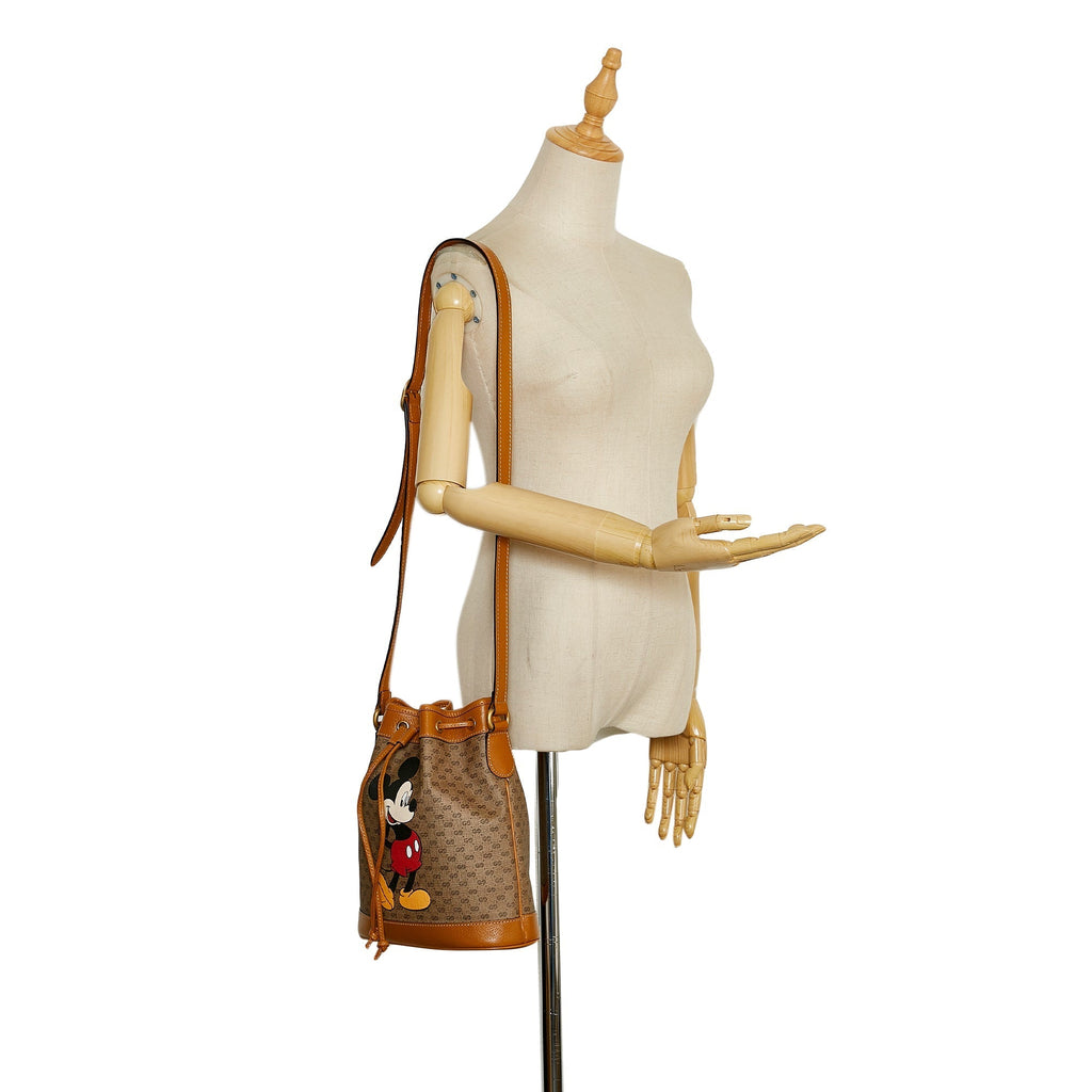 Gucci Bucket Bag Mickey Mouse Mini GG Supreme Canvas
