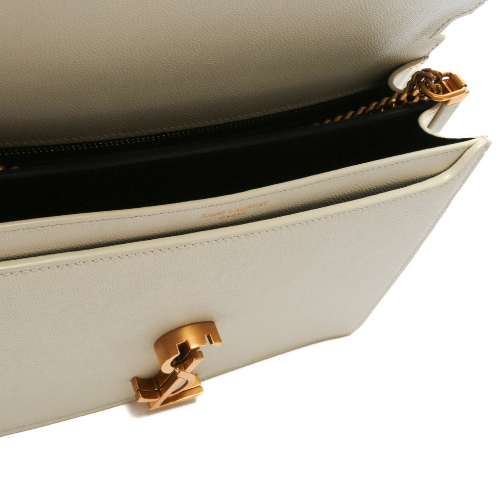 SAINT LAURENT Cassandra Medium Chain Bag- Blanc Vintage