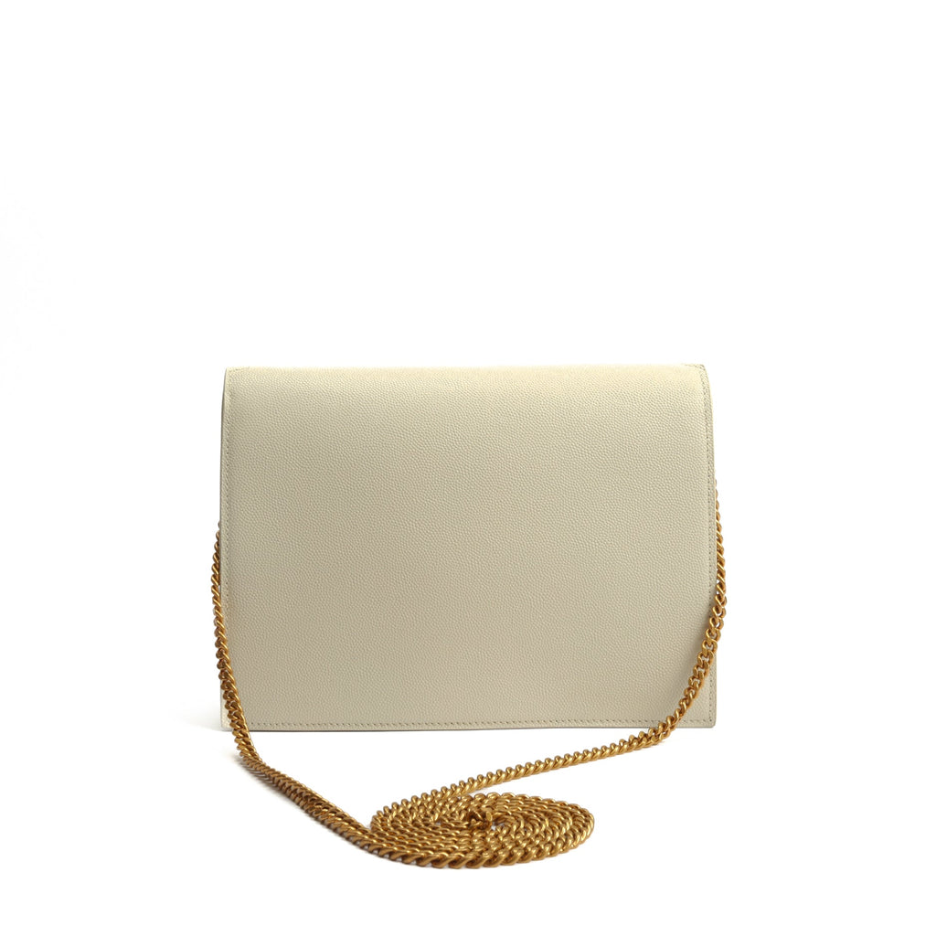 SAINT LAURENT Cassandra Medium Chain Bag- Blanc Vintage